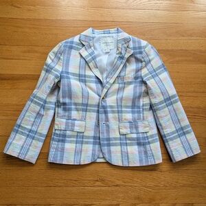 Janie and Jack Pastel Plaid Cotton-Blend Blazer - (Boy's Size 7)